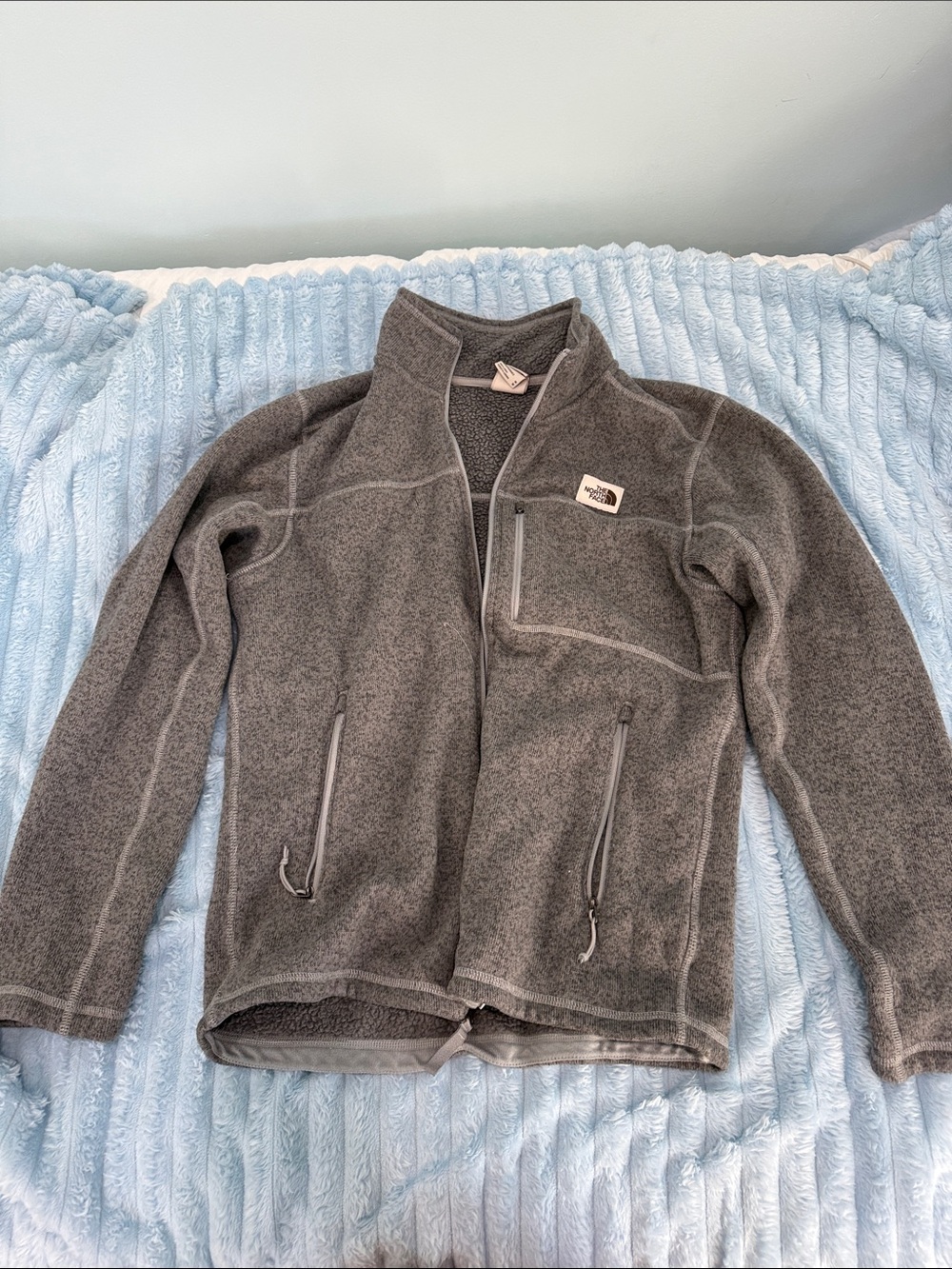 The North Face Charcoal Gray Fleece Zip Jacket